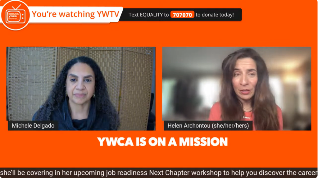 Michele Delgado and Helen Archontou during the session